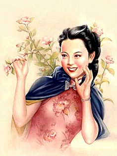 com 老上海美女宣传画.画报女郎风情万种,妩媚入骨.