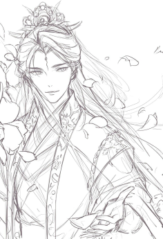 动漫线稿|古风|男