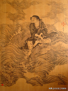 一幅耗时三个月的工笔《金蟾聚财图》墨稿 1 木二制核采集到画稿素材