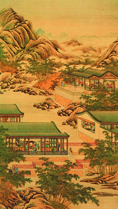com图片:建筑 楼阁 国画 白描 工笔画 亭台楼阁 风景