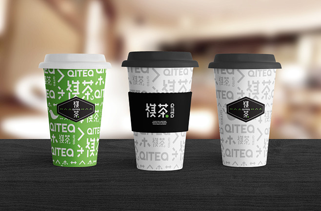 祺茶茶饮品牌定位logo设计vi设计奶茶果茶果汁饮品古田路9号品牌创意