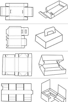 in 包装盒平面展开图 | 方片