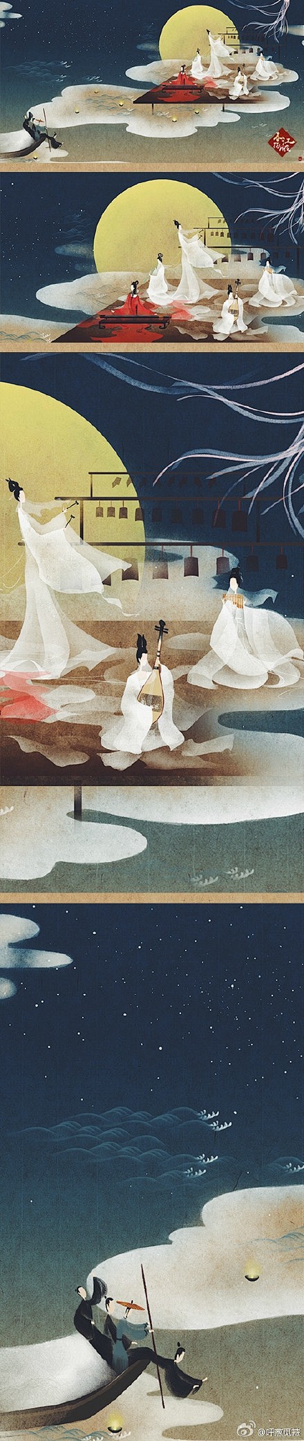 奇幻古风无脸图片古风无脸插画无脸的古风画无脸古装群像无脸古风高清