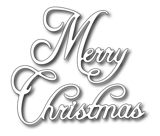 frantic stamper precision die - merry christmas