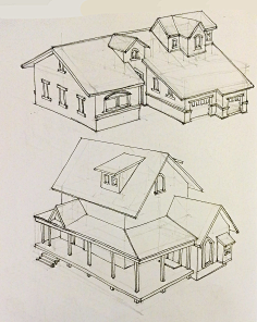 线稿-建筑-花瓣网|陪你做生活的设计师 建筑手绘高清线稿