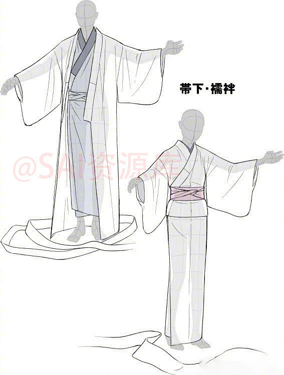 资源君来自摩耶薫子老师笔下的和服设计参考巫女装束羽织伊贺袴等多种