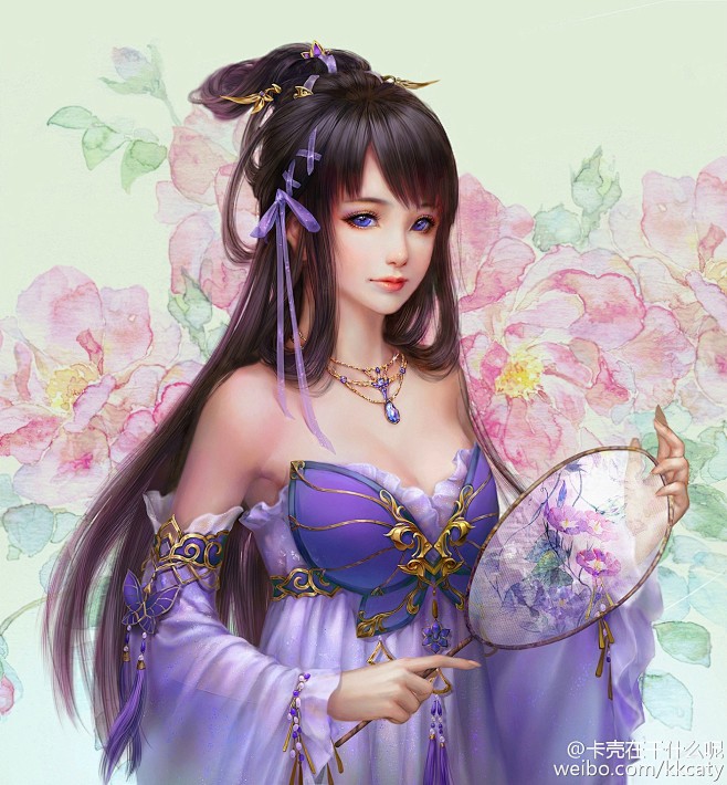 手绘古装美女