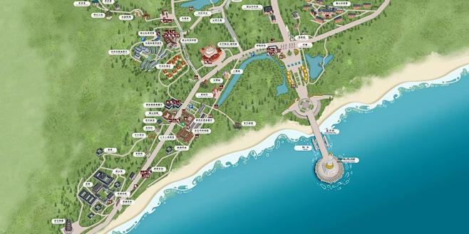 5a级景区南山景区手绘地图