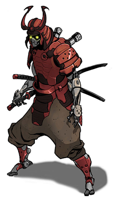 it illustrazioni photoshop dedicate ai samurai 1