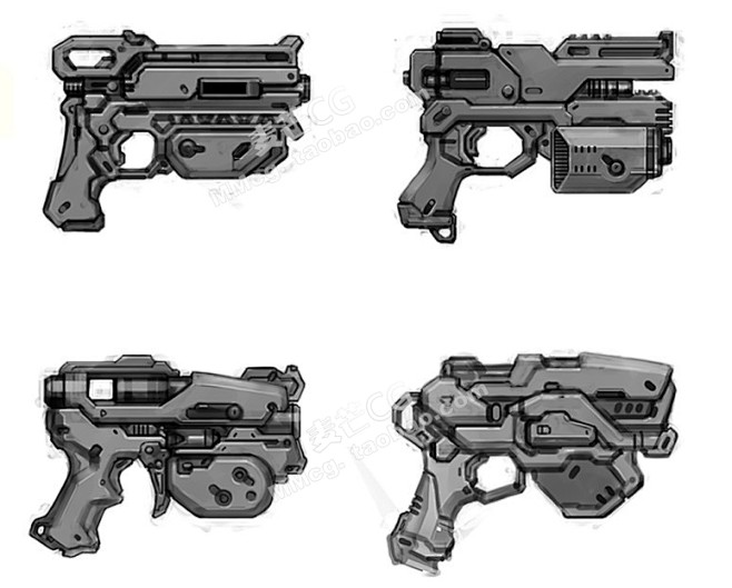 游戏原画设定机甲装备机械科技次世代武器道具3d建模参考素材淘宝网