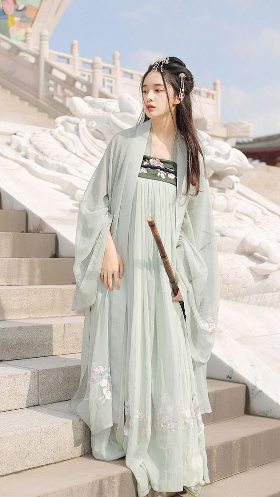 优雅的汉服; 汉服模式;  汉服发型汉服女孩汉服绘画汉服美学汉服唐代