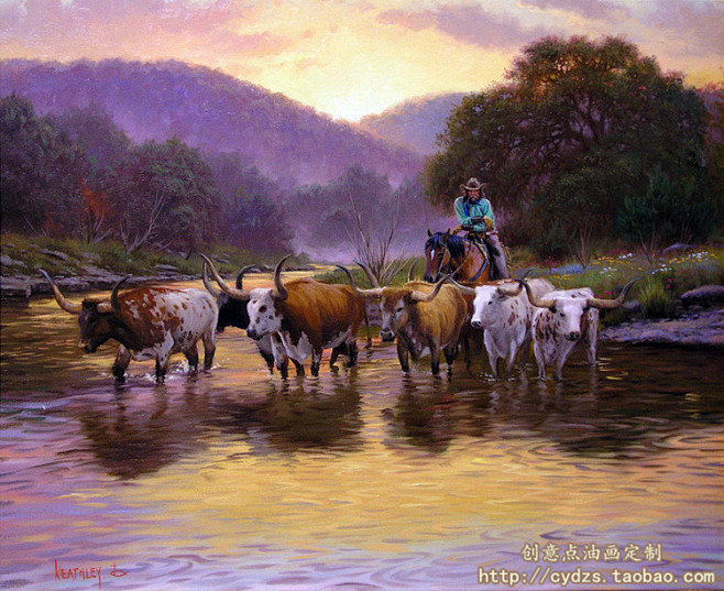乡村风景油画装饰画