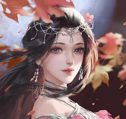 头像-花瓣网|陪你做生活的设计师 | 原画厚涂女头像