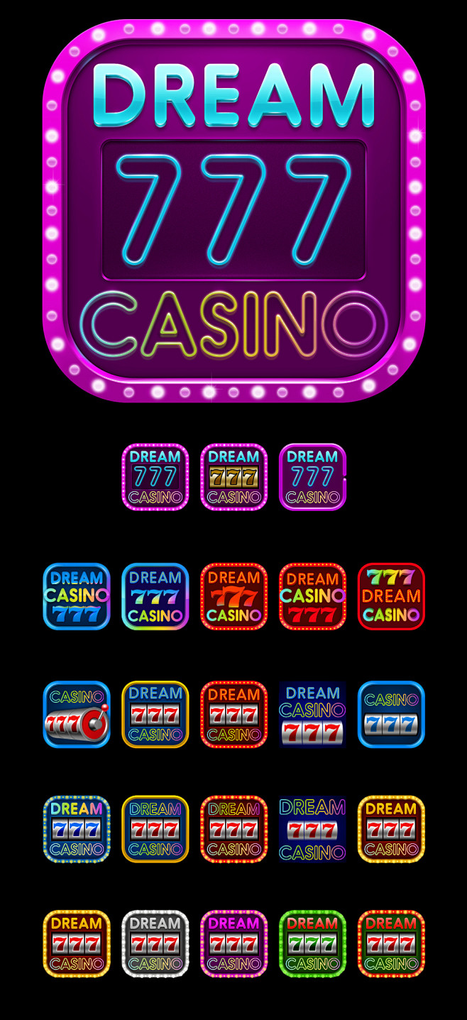 icongraphicdesignofmainiconforthegameslotmachinedreamcasino777