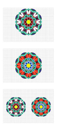 瓦当/圆形对称图/传统装饰纹样/剪纸