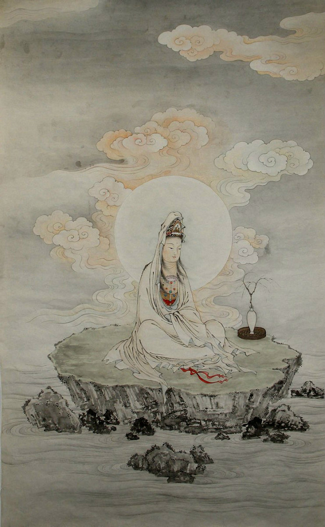 夏荆山佛画