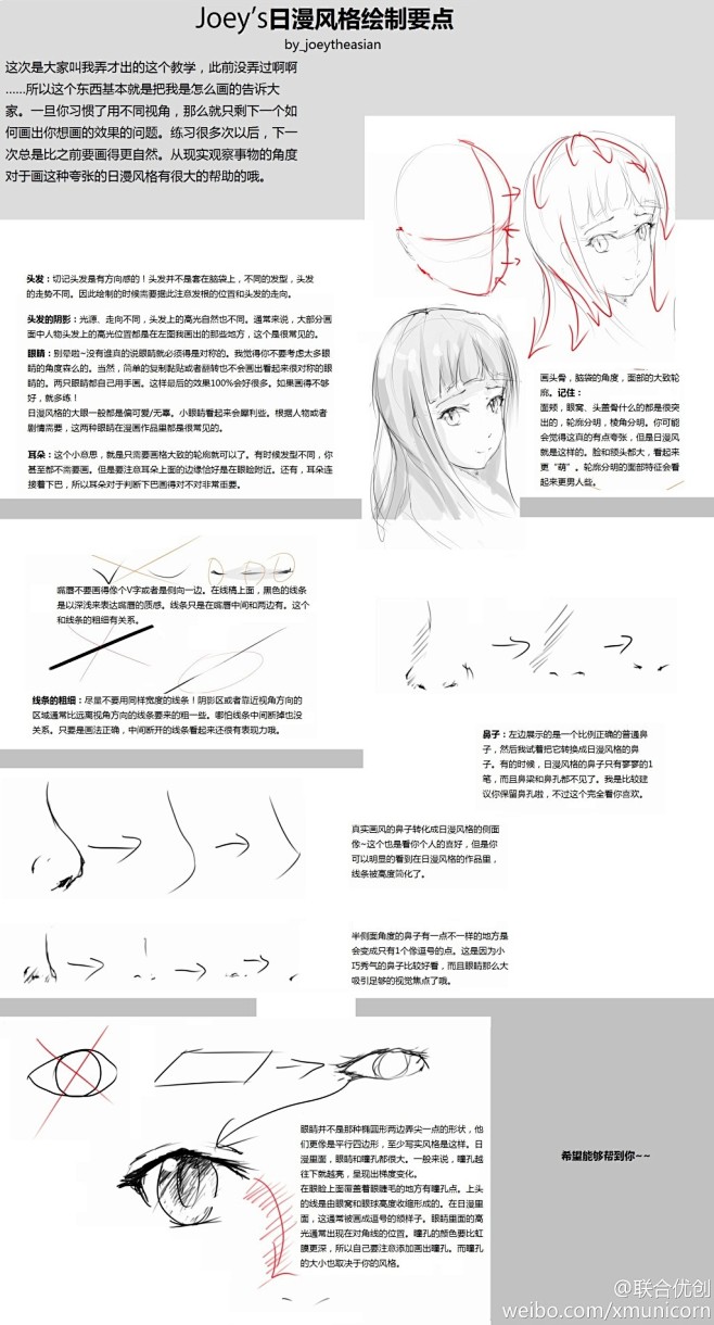#优漫画好料v漫画#【日漫风要点的绘制脸部】文明地铁不动漫图片