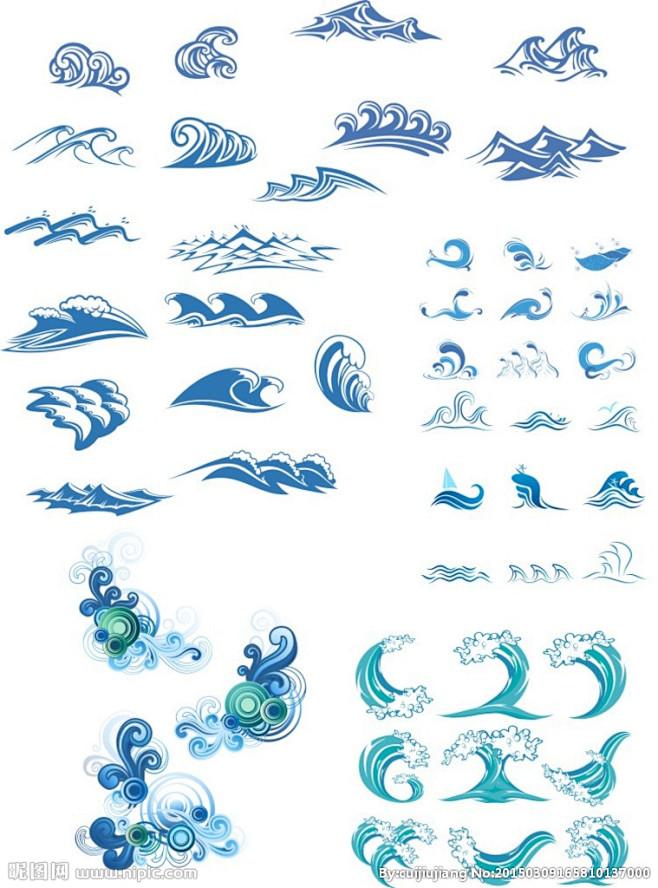 海洋-花瓣网|陪你做生活的设计师 | 创意海浪logo设计