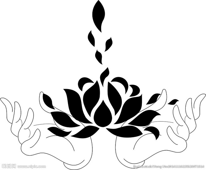 莲花-花瓣网|陪你做生活的设计师 | 莲花波浪吉祥纹样