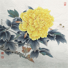 tooopen.com 工笔黄牡丹国画图片