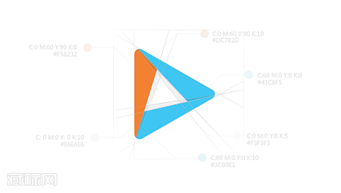 com 积木盒子logo是莫比乌斯环与三角形的结合莫比乌斯环的无限循环