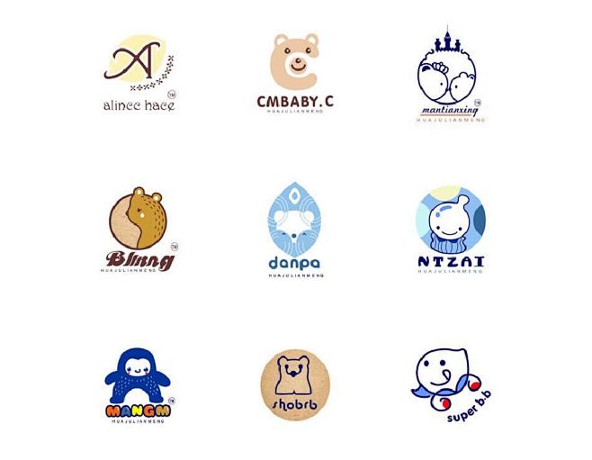 logo婴童logo婴童用品logo卡通logo动物标志