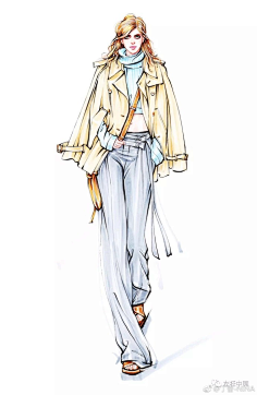 com 马克笔时装画分享 #服装插画#(                     3 weibo.