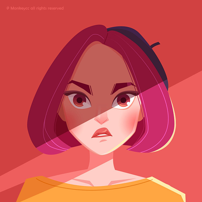 插画-美式插画人物