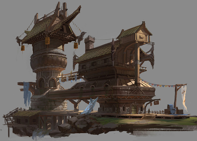 vv--yijun采集到yijun-场景建筑单体