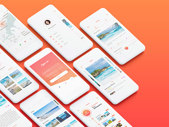 Tourism App (all Screens)