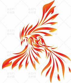 com[编号287]火凤凰涅盘浴火重生中国传统图腾图案eps矢量设计素材