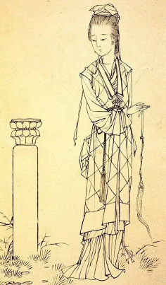 白描画人物