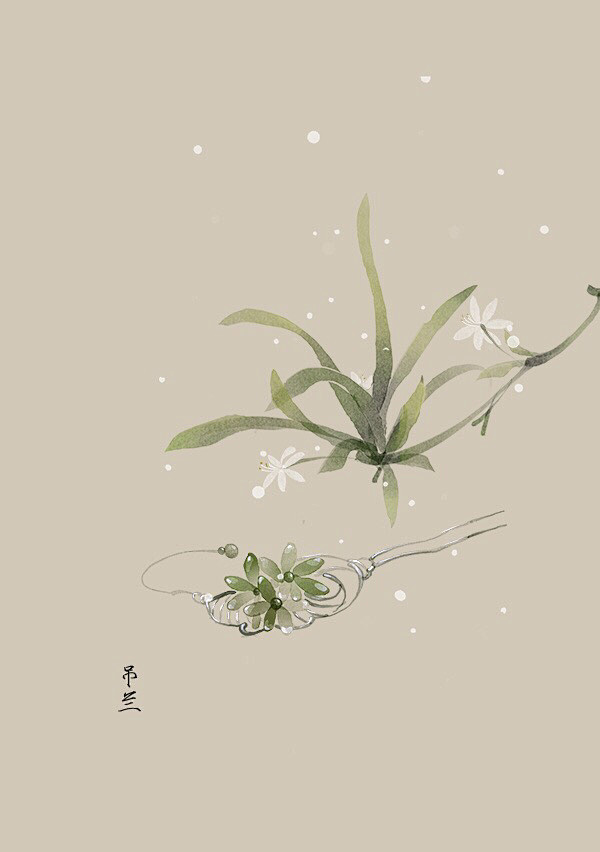 19:37:08水彩 植物花卉 插画 artistic青尘/绘古风背景婉汐该采集也在