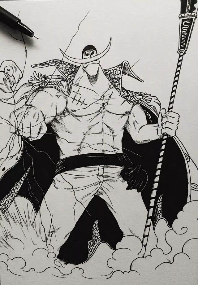 11:45:27海贼王手绘_白胡子1喜欢插画线稿西花杨该采集也在以下画板