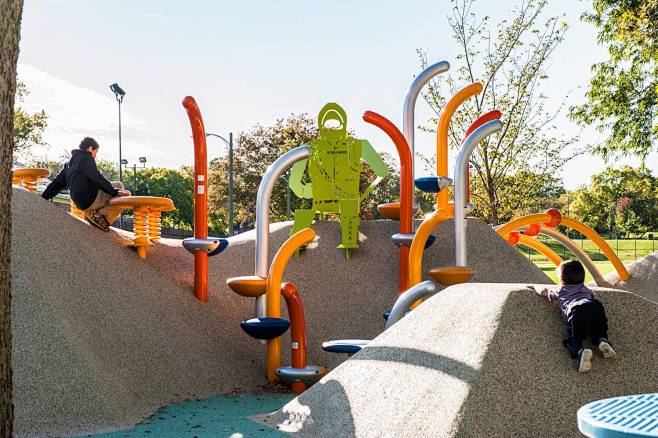 里斯公园起伏的石头儿童游乐场riisparkplaygroundbysitedesignmooool