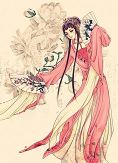 【手绘】--戏子人物插画素材