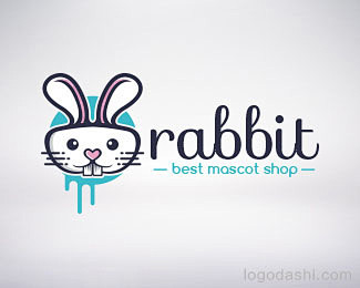 兔子logo标志设计