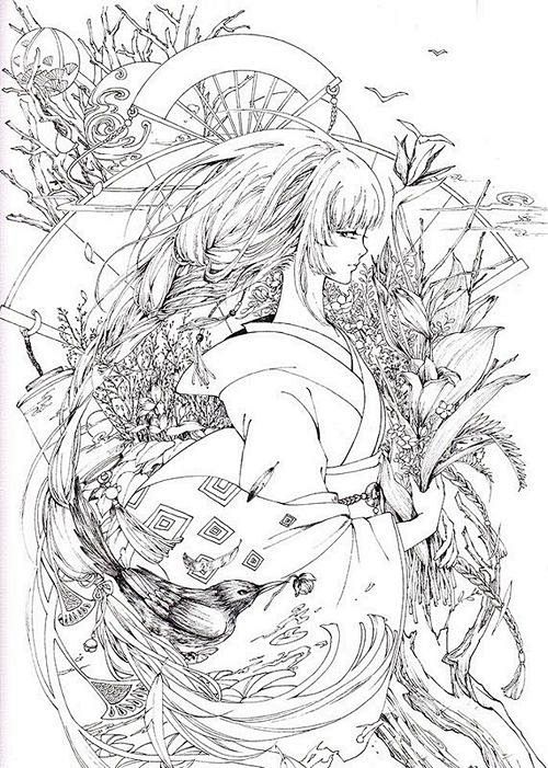 日本动漫线描素材图2321
