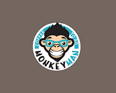 猴子先生咖啡馆 咖啡馆logo 猴子 卡通 饮品店 徽标      商标设计
