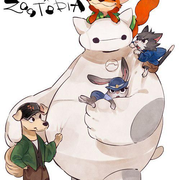zootopia疯狂动物城nickjudy迪士尼动画电影3d欧美同人手绘人设海报