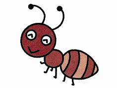 可爱小蚂蚁简笔画的画法步骤彩图素描-www.uzones.