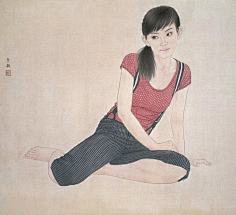 com 何家英最得意女弟子,女画