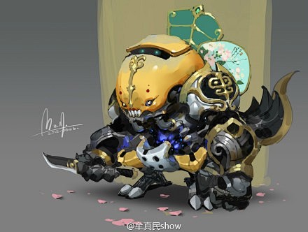 昨晚的两小时演示诡异黄脑壳中国风魔性机甲小怪物
