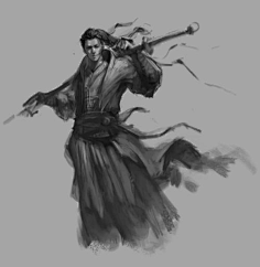 水墨武侠人物