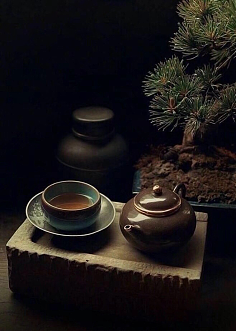 黎念尘lm采集到意境-禅 家里的茉莉花开了,烧泉水,沏素茶,白瓷小碗