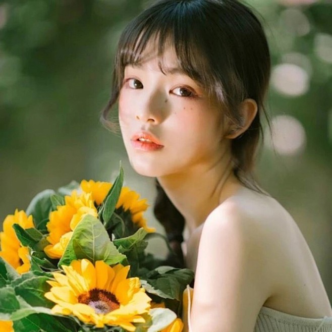 森系文艺小清新女生素材