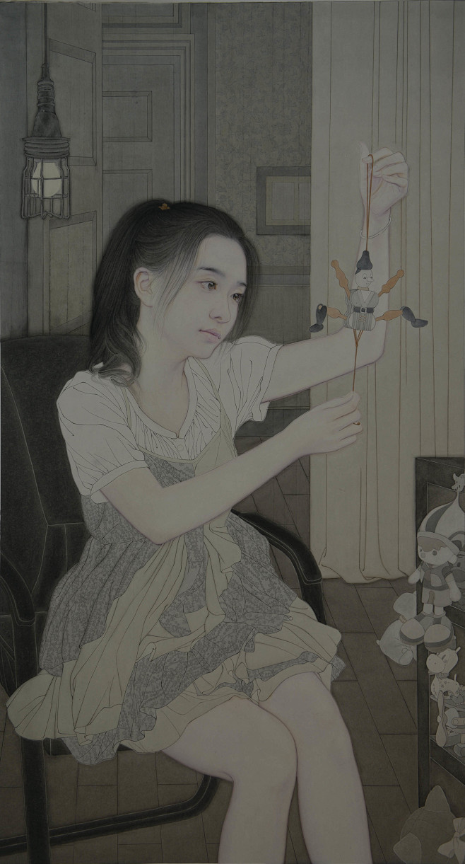 范春晓工笔人物作品