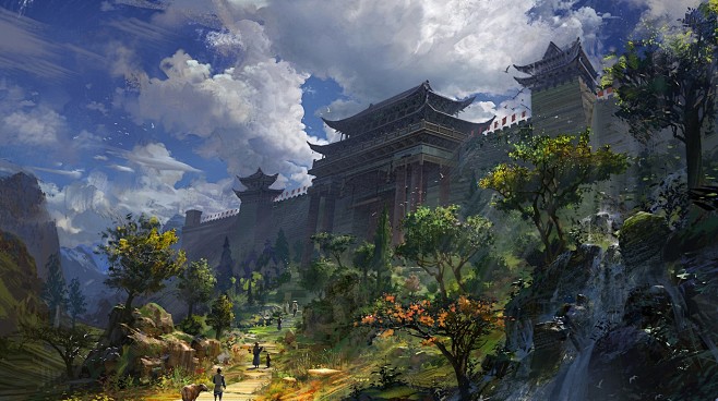 一只猫叫阿喜采集到z_中国风场景  采集 ke.cgartt.com 作者档案 ke.