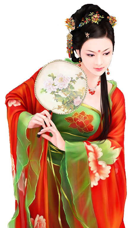 com 【素材】立绘:古风美男女,中年男女,小孩.太监等.