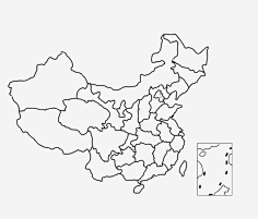 中国地图线条素材png
